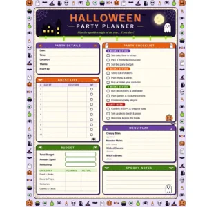 Free Printable Halloween Party Planner – Guest List, Checklist & Budget